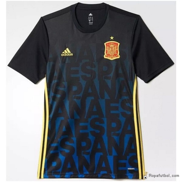 Camiseta Entrenamiento España Pre Match 2016 Negro